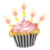 Rhinestone Candles Cupcake